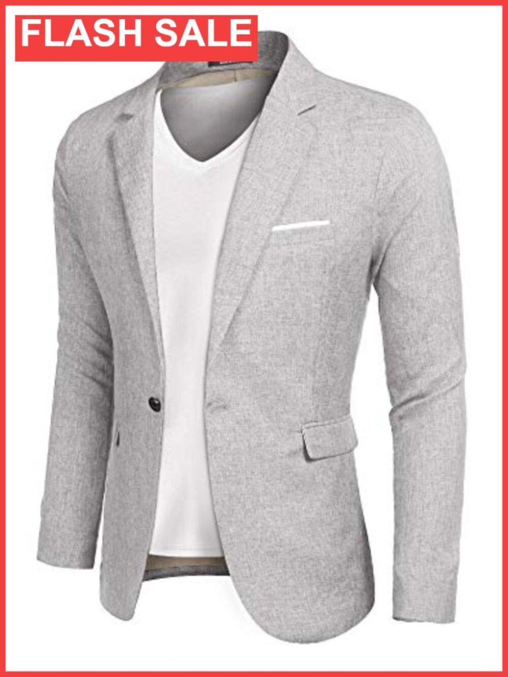 Men's Slim Fit Casual Sport Coat Blazer Lightweight One Button